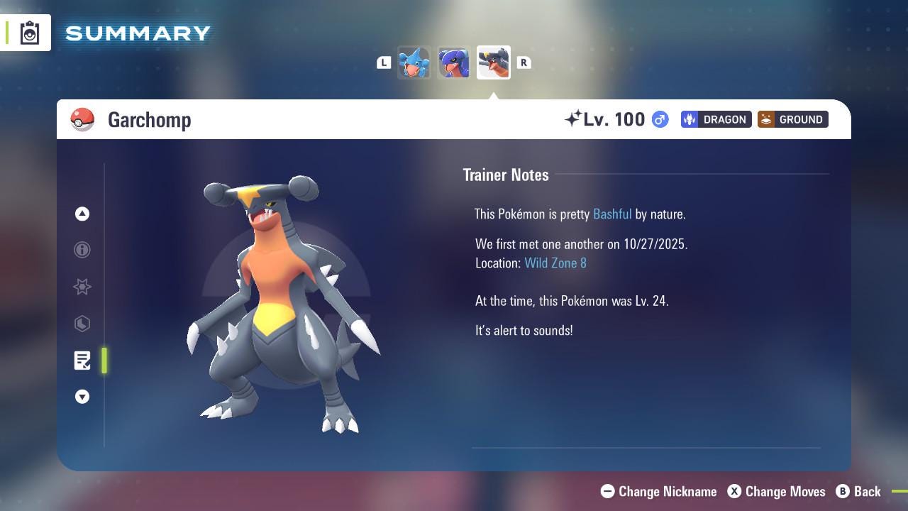 SHINY 6IV GARCHOMP / Pokémon Legends ZA / 6IV Pokemon / Shiny Pokemon / Competitive / Fast Trade / Pokerus / Rare Pokemon