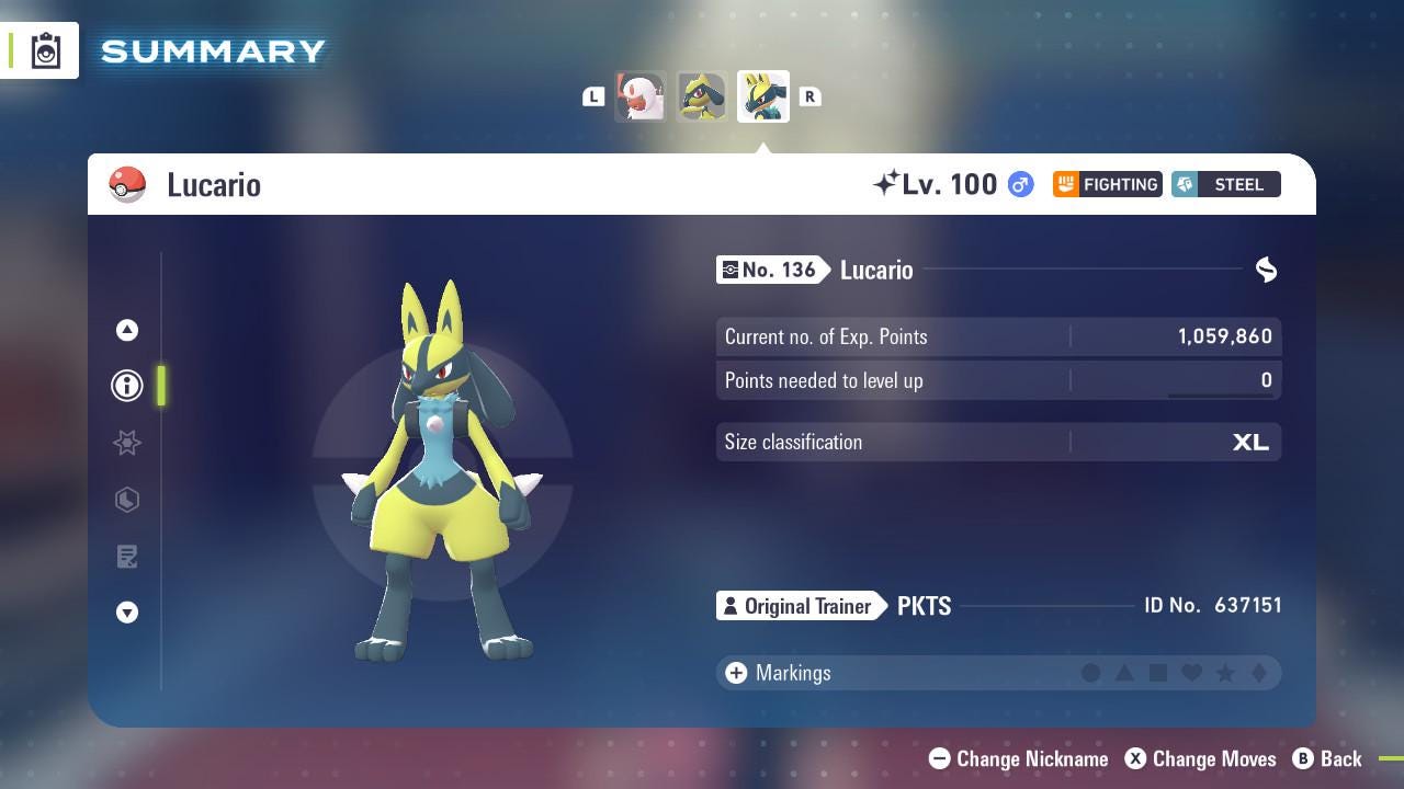 SHINY 6IV LUCARIO / Pokémon Legends ZA / 6IV Pokemon / Shiny Pokemon / Competitive / Fast Trade / Pokerus / Rare Pokemon
