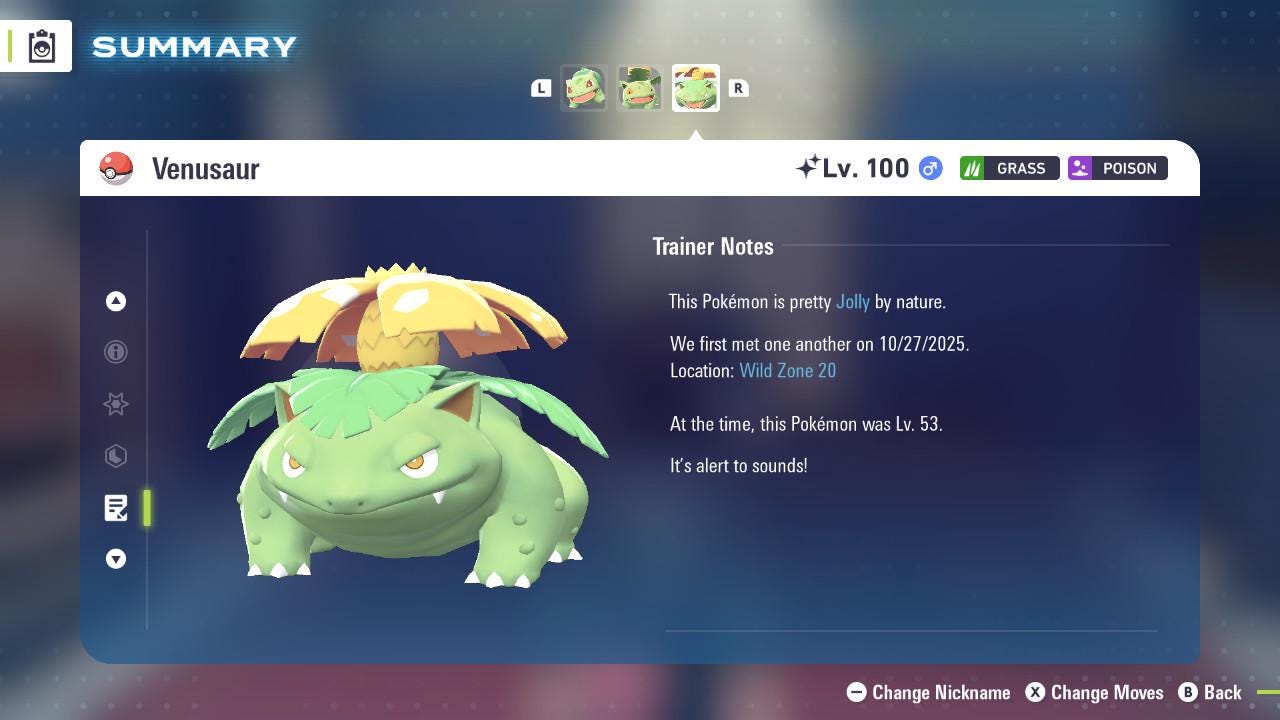 SHINY 6IV VENUSAUR / Pokémon Legends ZA / 6IV Pokemon / Shiny Pokemon / Competitive / Fast Trade / Pokerus / Rare Pokemon