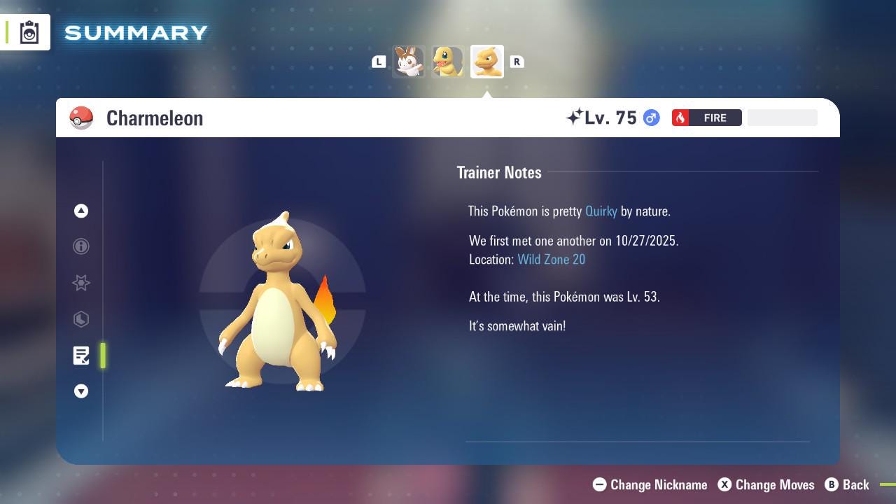 SHINY 6IV CHARMELEON / Pokémon Legends ZA / 6IV Pokemon / Shiny Pokemon / Competitive / Fast Trade / Pokerus / Rare Pokemon