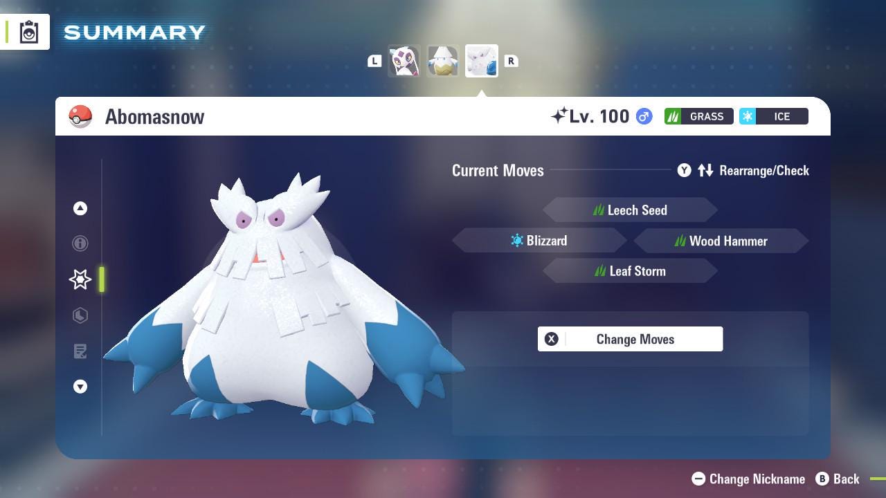 SHINY 6IV ABOMASNOW / Pokémon Legends ZA / 6IV Pokemon / Shiny Pokemon / Competitive / Fast Trade / Pokerus / Rare Pokemon