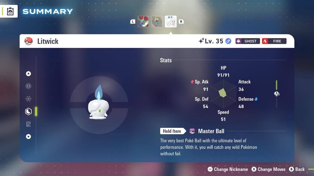 SHINY 6IV LITWICK / Pokémon Legends ZA / 6IV Pokemon / Shiny Pokemon / Competitive / Fast Trade / Pokerus / Rare Pokemon