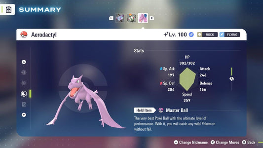 SHINY 6IV AERODACTYL / Pokémon Legends ZA / 6IV Pokemon / Shiny Pokemon / Competitive / Fast Trade / Pokerus / Rare Pokemon