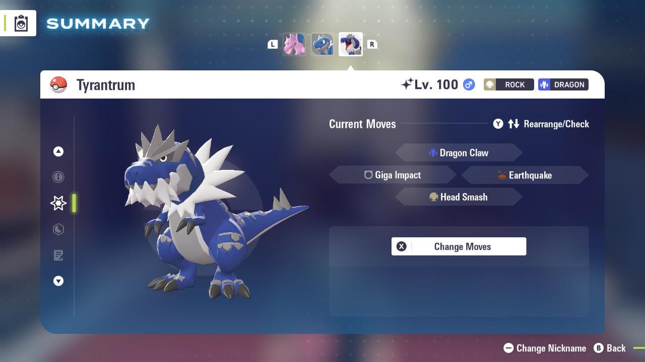 SHINY 6IV TYRANTRUM / Pokémon Legends ZA / 6IV Pokemon / Shiny Pokemon / Competitive / Fast Trade / Pokerus / Rare Pokemon