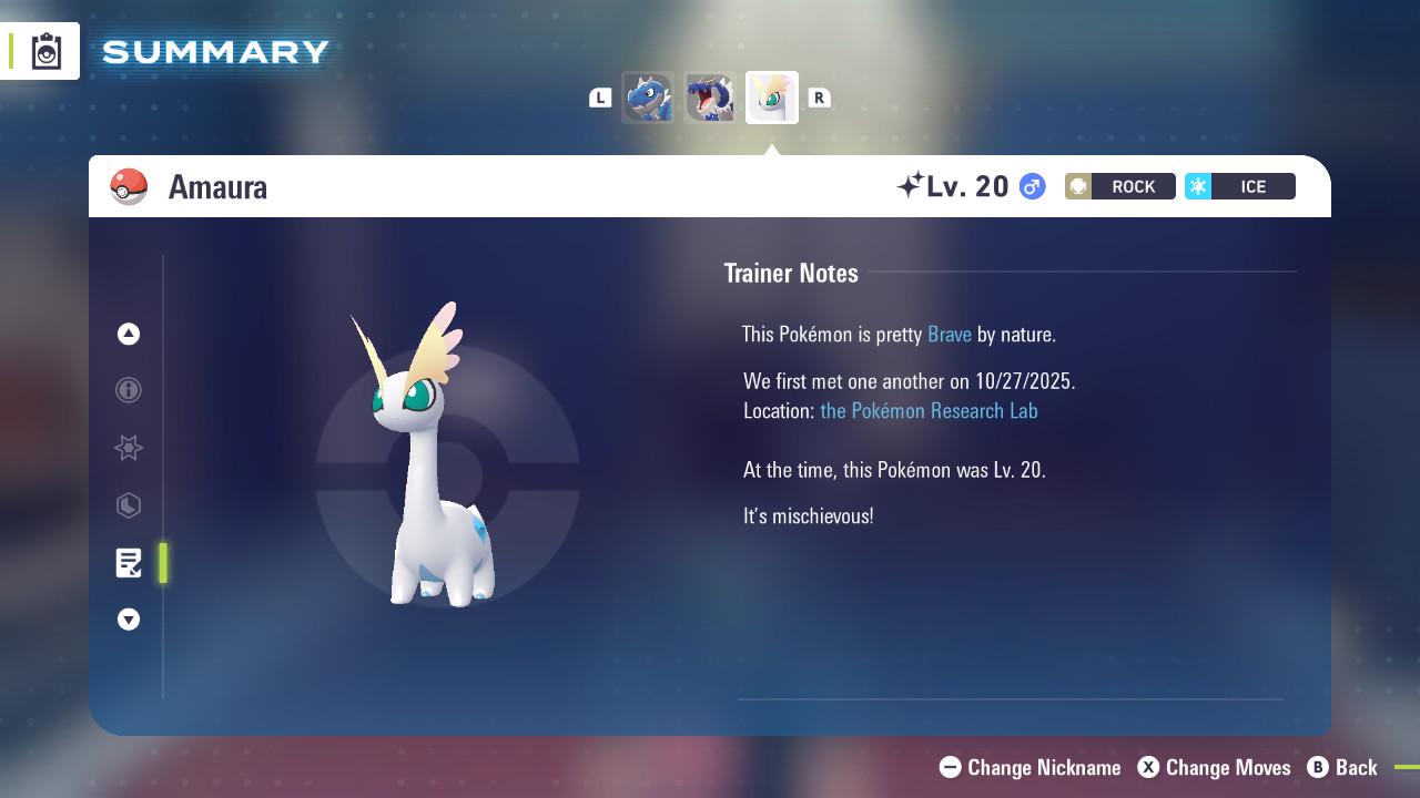 SHINY 6IV AMAURA / Pokémon Legends ZA / 6IV Pokemon / Shiny Pokemon / Competitive / Fast Trade / Pokerus / Rare Pokemon