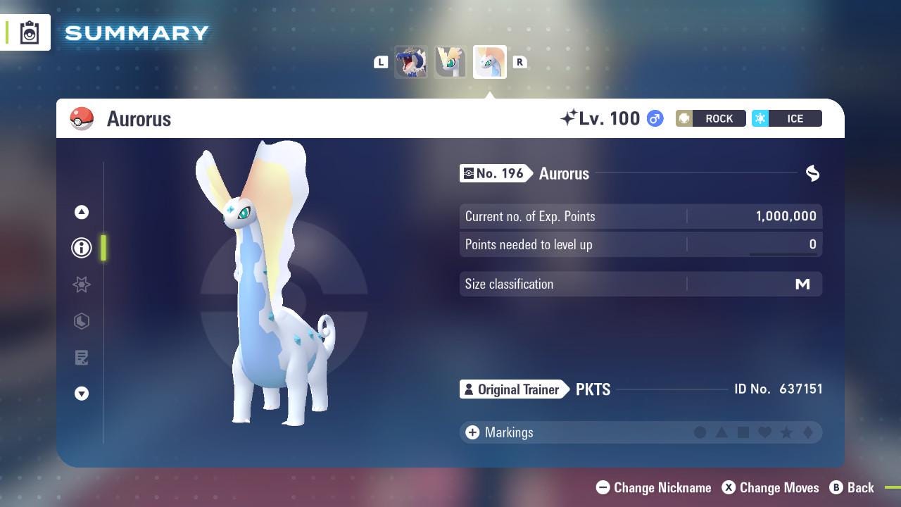 SHINY 6IV AURORUS / Pokémon Legends ZA / 6IV Pokemon / Shiny Pokemon / Competitive / Fast Trade / Pokerus / Rare Pokemon