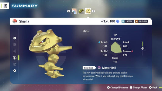 SHINY 6IV STEELIX / Pokémon Legends ZA / Competitive Set Battle Ready EV Trained / Shiny Pokemon / Customizable / Fast Trade /