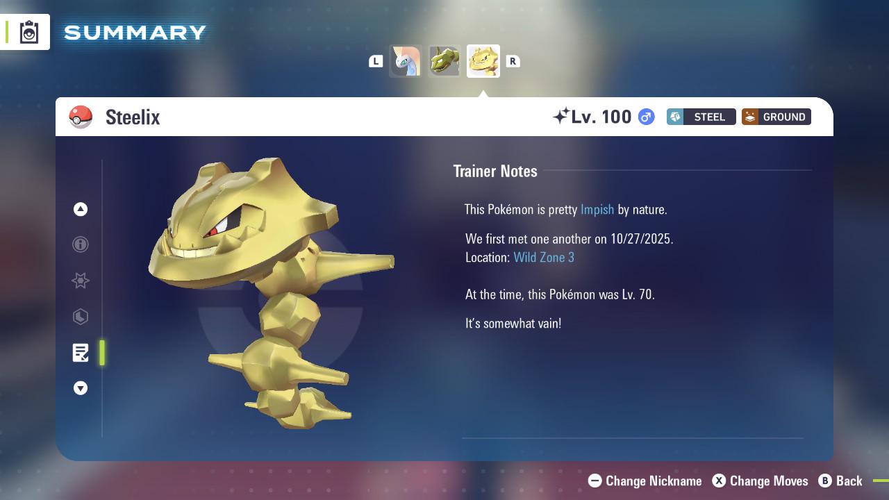 SHINY 6IV STEELIX / Pokémon Legends ZA / Competitive Set Battle Ready EV Trained / Shiny Pokemon / Customizable / Fast Trade /