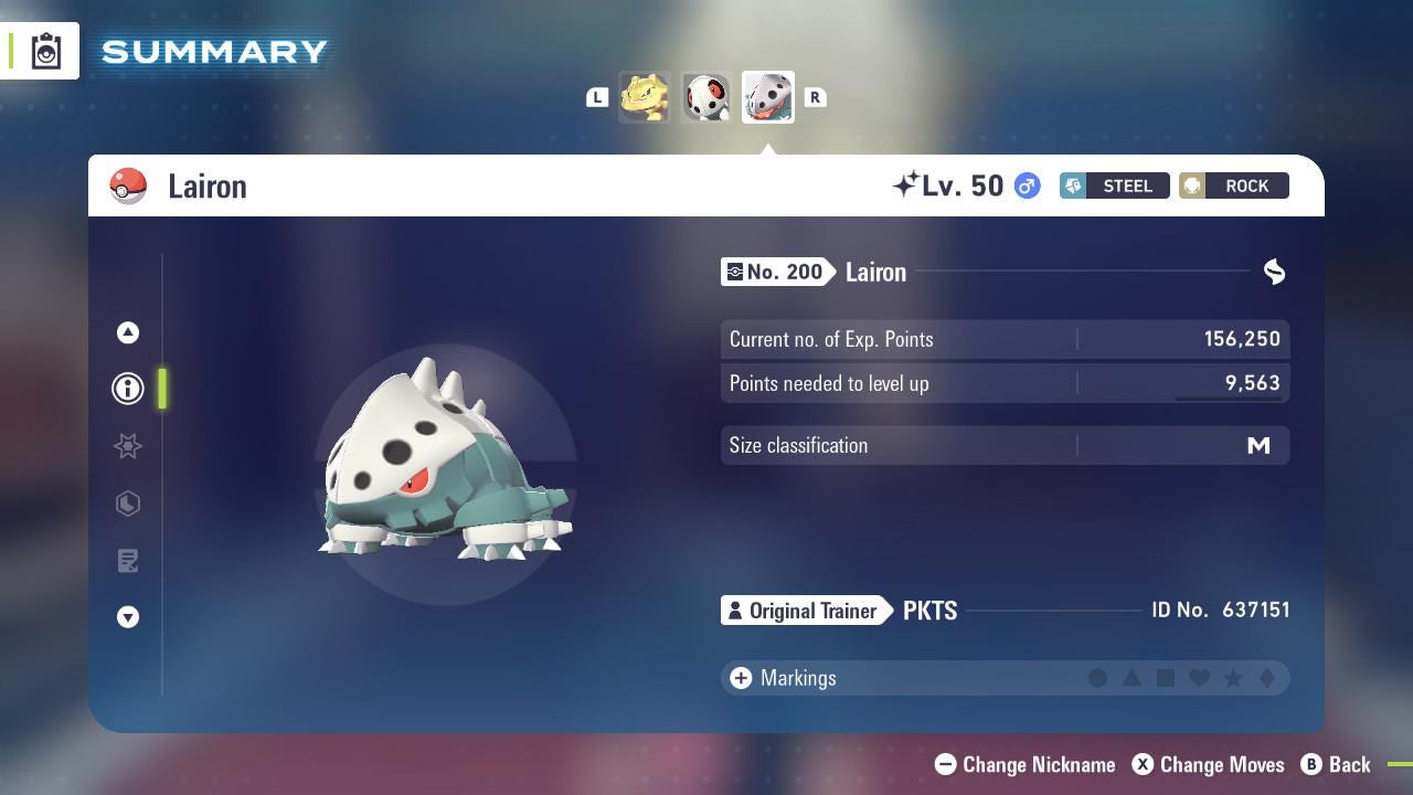 SHINY 6IV LAIRON / Pokémon Legends ZA / 6IV Pokemon / Shiny Pokemon / Competitive / Fast Trade / Pokerus / Rare Pokemon