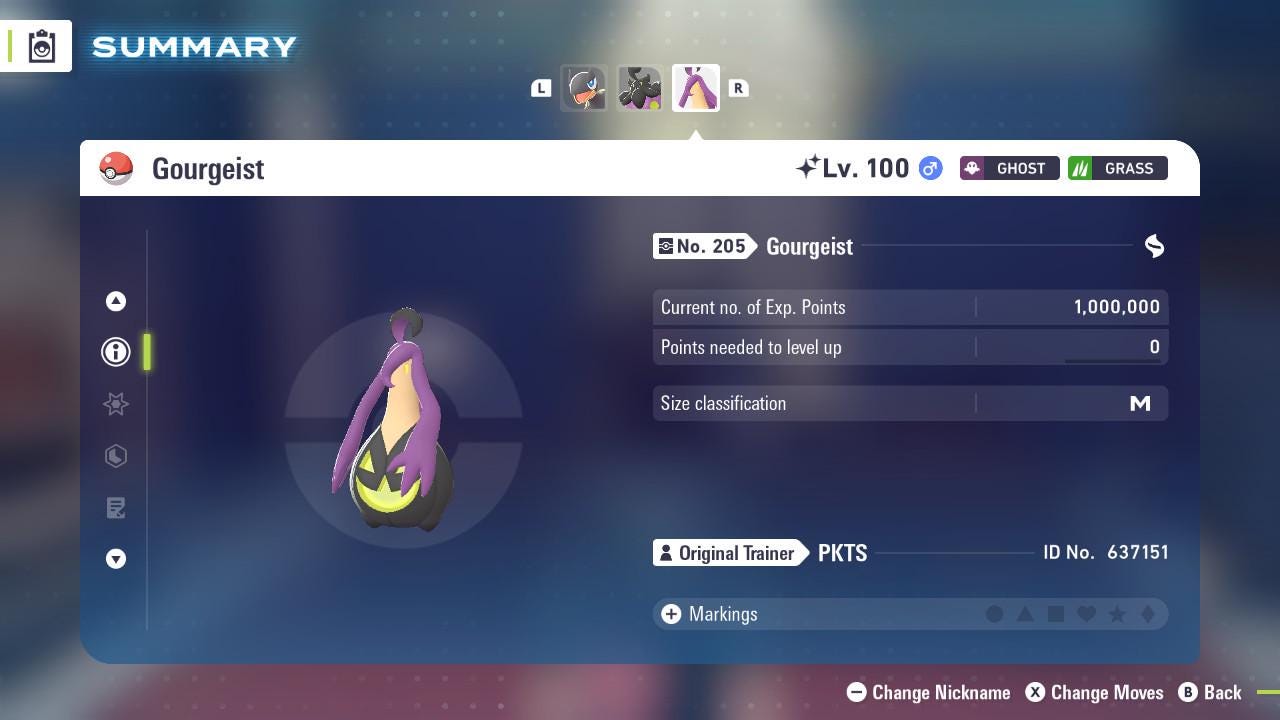 SHINY 6IV GOURGEIST / Pokémon Legends ZA / 6IV Pokemon / Shiny Pokemon / Competitive / Fast Trade / Pokerus / Rare Pokemon