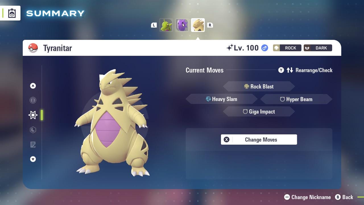 SHINY 6IV TYRANITAR  / Pokémon Legends ZA / 6IV Pokemon / Shiny Pokemon / Competitive / Fast Trade / Pokerus / Rare Pokemon