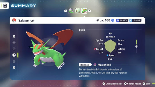 SHINY 6IV SALAMENCE / Pokémon Legends ZA / 6IV Pokemon / Shiny Pokemon / Competitive / Fast Trade / Pokerus / Rare Pokemon