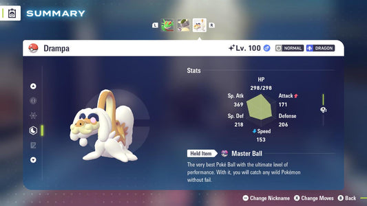 SHINY 6IV DRAMPA / Pokémon Legends ZA / 6IV Pokemon / Shiny Pokemon / Competitive / Fast Trade / Pokerus / Rare Pokemon
