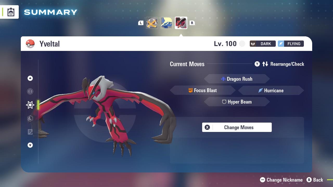 Non-Shiny 6IV YVELTAL / Pokémon Legends ZA / 6IV Pokemon / Shiny Pokemon / Competitive / Fast Trade / Pokerus / Rare Pokemon