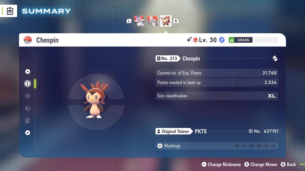ALPHA SHINY 6IV Chespin / Pokémon Legends ZA / 6IV Pokemon / Shiny Pokemon / Competitive / Fast Trade / Pokerus / Rare Pokemon