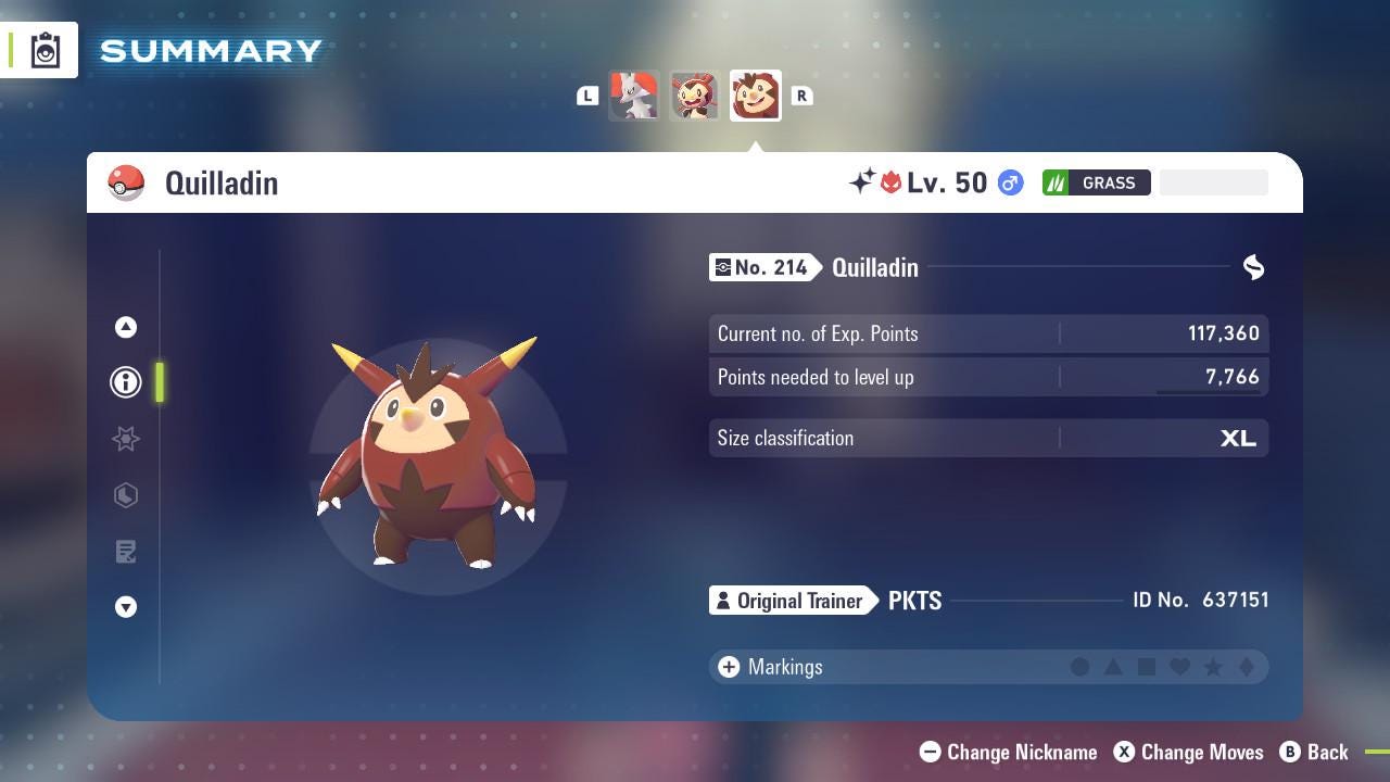ALPHA SHINY 6IV Quilladin / Pokémon Legends ZA / 6IV Pokemon / Shiny Pokemon / Competitive / Fast Trade / Pokerus / Rare Pokemon