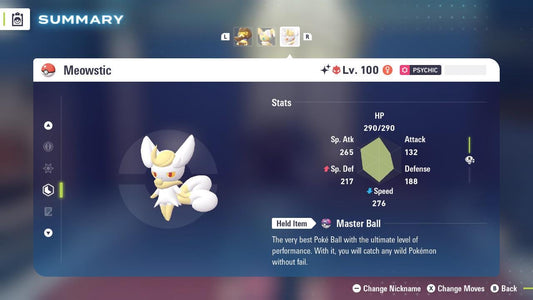 ALPHA SHINY 6IV Meowstic / Pokemon Legends Z-A / 6IV Pokemon / Shiny Pokemon / Competitive / Fast Trade / Pokerus / Rare Pokemon