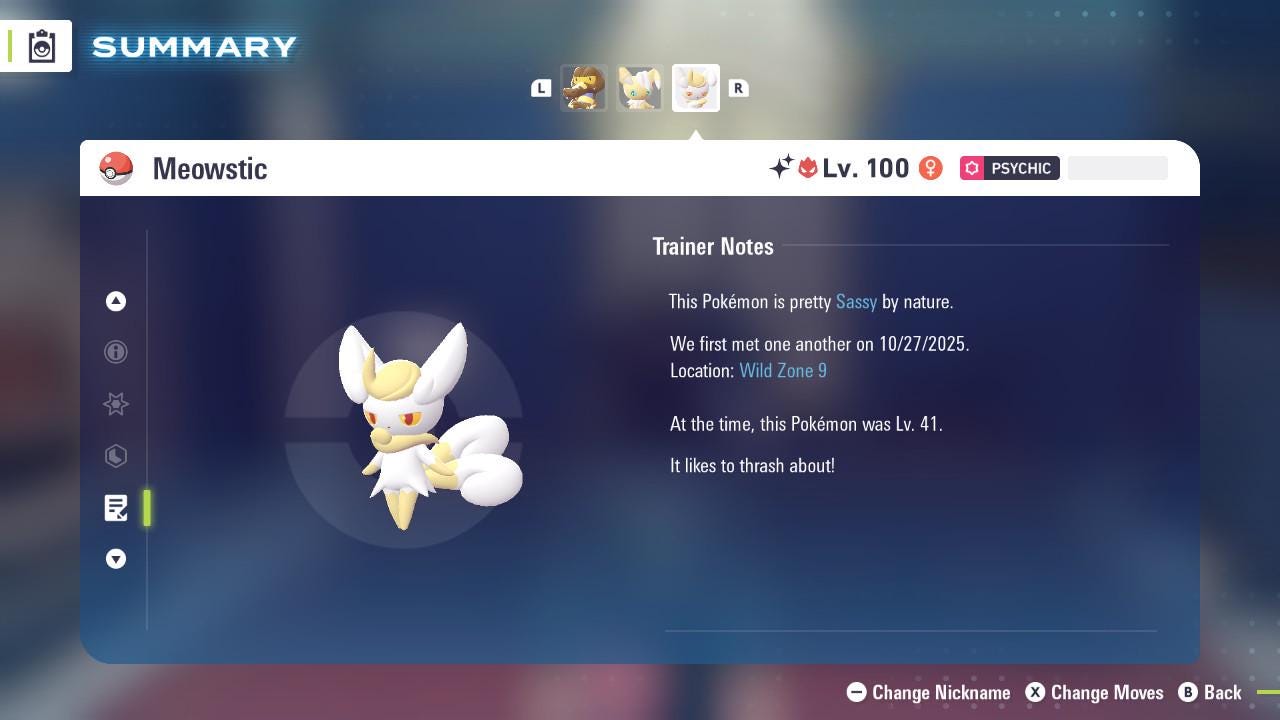 ALPHA SHINY 6IV Meowstic / Pokemon Legends Z-A / 6IV Pokemon / Shiny Pokemon / Competitive / Fast Trade / Pokerus / Rare Pokemon