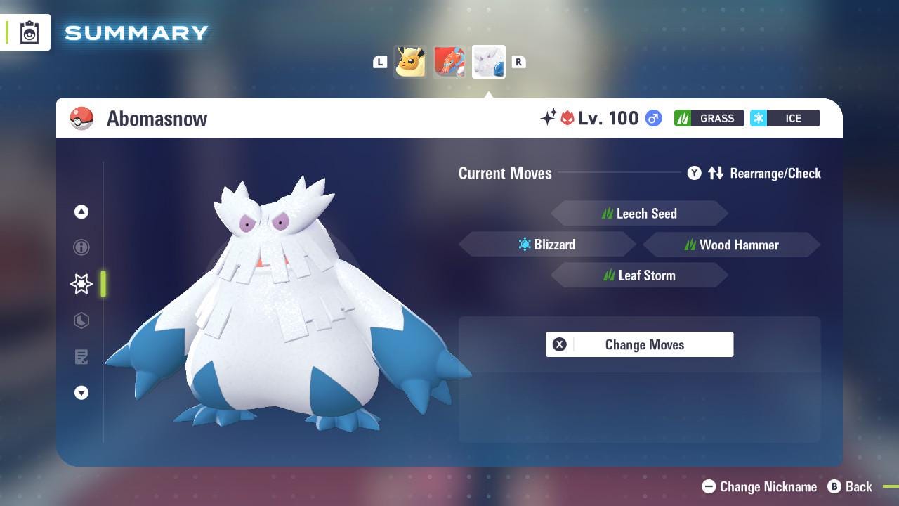 ALPHA SHINY 6IV Abomasnow / Pokemon Legends Z-A / 6IV Pokemon / Shiny Pokemon / Competitive / Fast Trade / Pokerus / Rare Pokemon