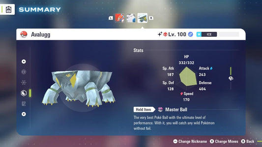 ALPHA SHINY 6IV Avalugg / Pokémon Legends ZA / 6IV Pokemon / Shiny Pokemon / Competitive / Fast Trade / Pokerus / Rare Pokemon