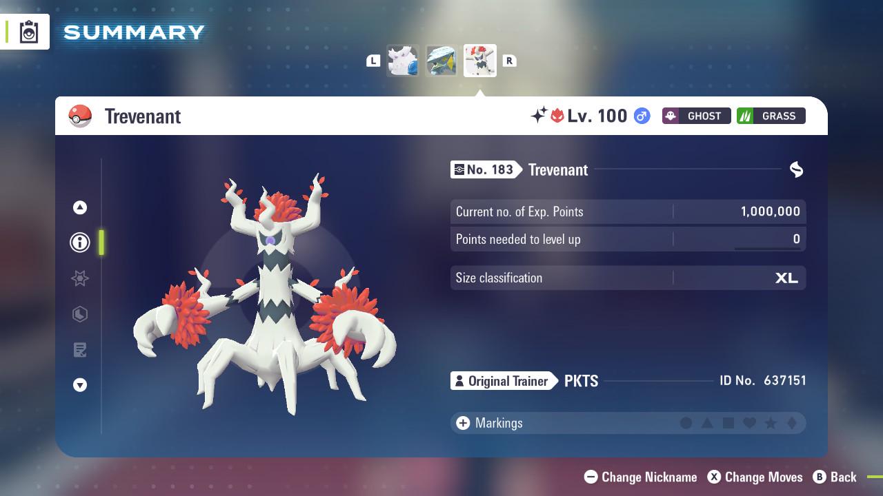 ALPHA SHINY 6IV Trevenant / Pokémon Legends ZA / 6IV Pokemon / Shiny Pokemon / Competitive / Fast Trade / Pokerus / Rare Pokemon