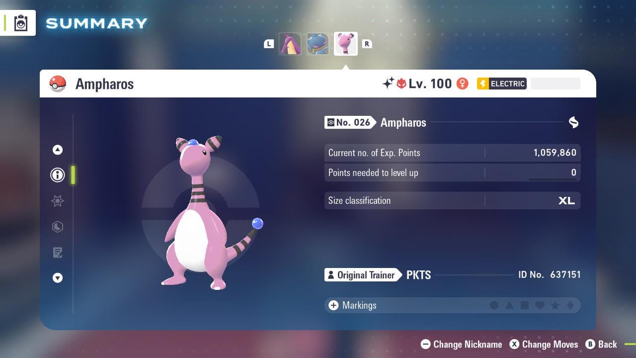 ALPHA SHINY 6IV Ampharos / Pokémon Legends ZA / 6IV Pokemon / Shiny Pokemon / Competitive / Fast Trade / Pokerus / Rare Pokemon