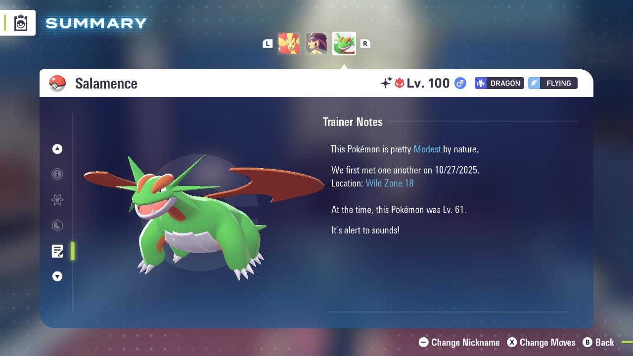 ALPHA SHINY 6IV Salamence / Pokémon Legends ZA / 6IV Pokemon / Shiny Pokemon / Competitive / Fast Trade / Pokerus / Rare Pokemon