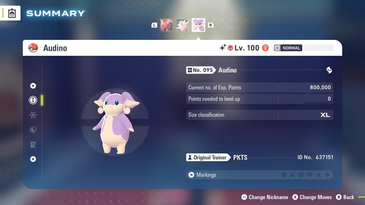ALPHA SHINY 6IV Audino / Pokémon Legends ZA / 6IV Pokemon / Shiny Pokemon / Competitive / Fast Trade / Pokerus / Rare Pokemon