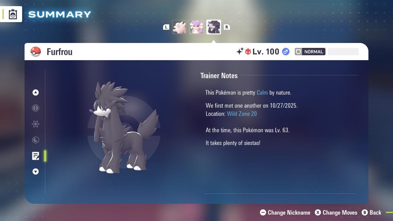 ALPHA SHINY 6IV Furfrou / Pokemon Legends Z-A / 6IV Pokemon / Shiny Pokemon / Competitive / Fast Trade / Pokerus / Rare Pokemon