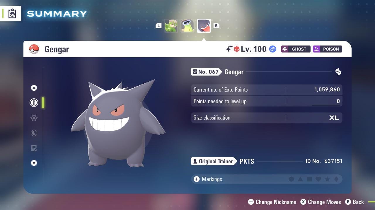 ALPHA SHINY 6IV Gengar / Pokémon Legends ZA / 6IV Pokemon / Shiny Pokemon / Competitive / Fast Trade / Pokerus / Rare Pokemon