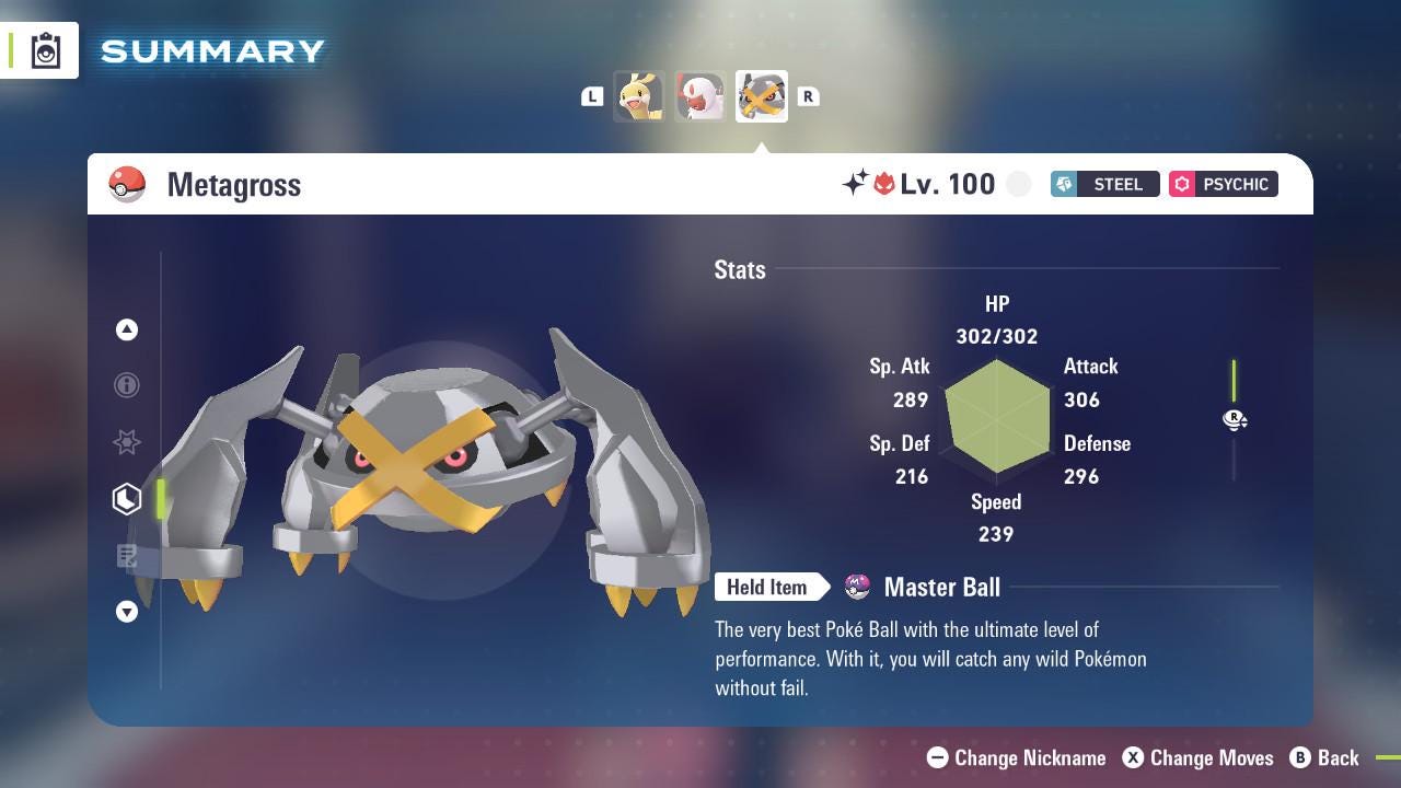ALPHA SHINY 6IV Metagross / Pokémon Legends ZA / 6IV Pokemon / Shiny Pokemon / Competitive / Fast Trade / Pokerus / Rare Pokemon