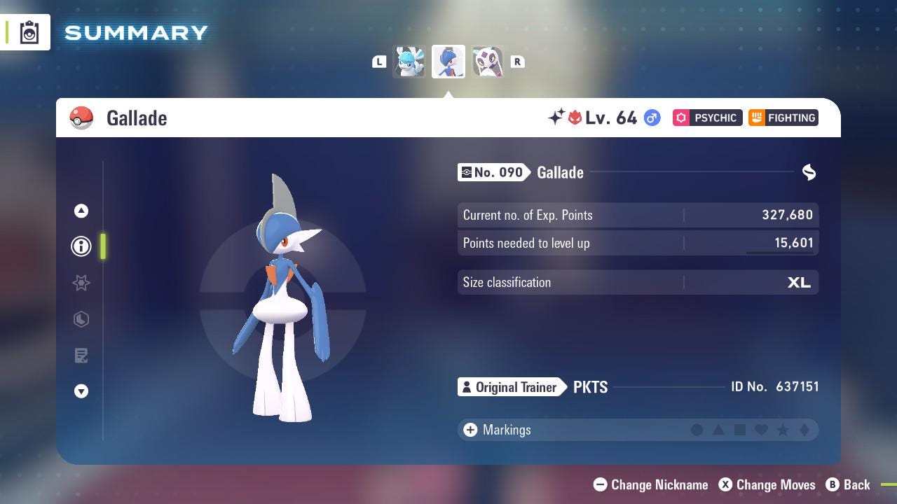 ALPHA SHINY 6IV Gallade / Pokémon Legends ZA / 6IV Pokemon / Shiny Pokemon / Competitive / Fast Trade / Pokerus / Rare Pokemon