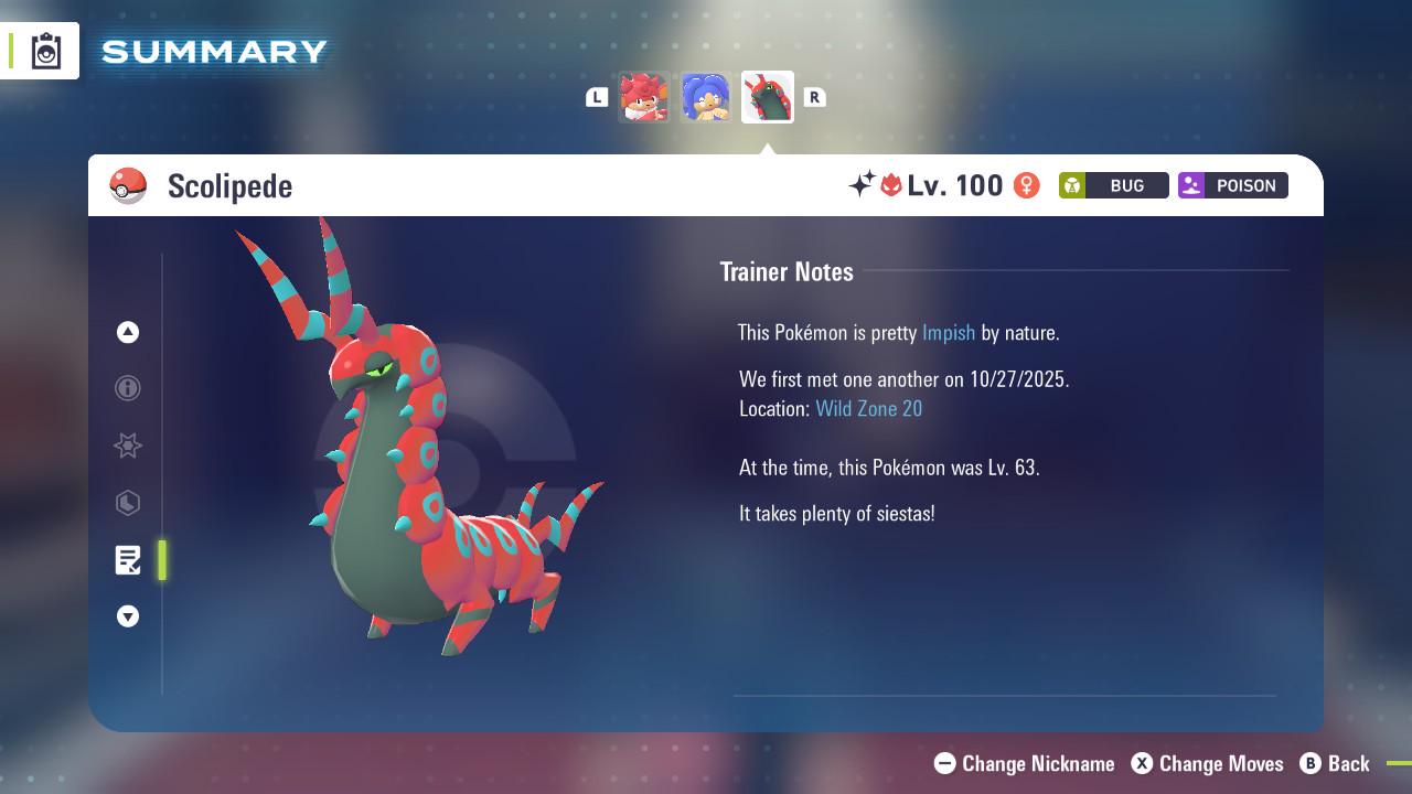 ALPHA SHINY 6IV Scolipede / Pokémon Legends ZA / 6IV Pokemon / Shiny Pokemon / Competitive / Fast Trade / Pokerus / Rare Pokemon