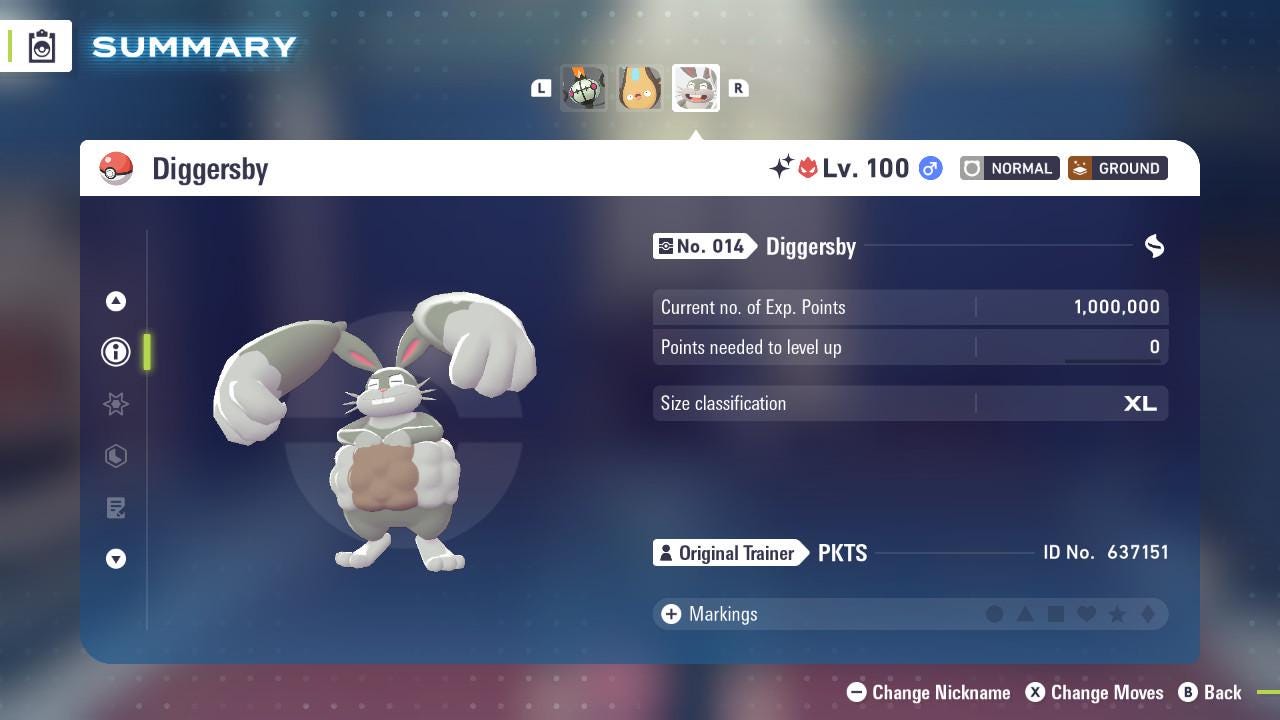 ALPHA SHINY 6IV Diggersby / Pokémon Legends ZA / 6IV Pokemon / Shiny Pokemon / Competitive / Fast Trade / Pokerus / Rare Pokemon