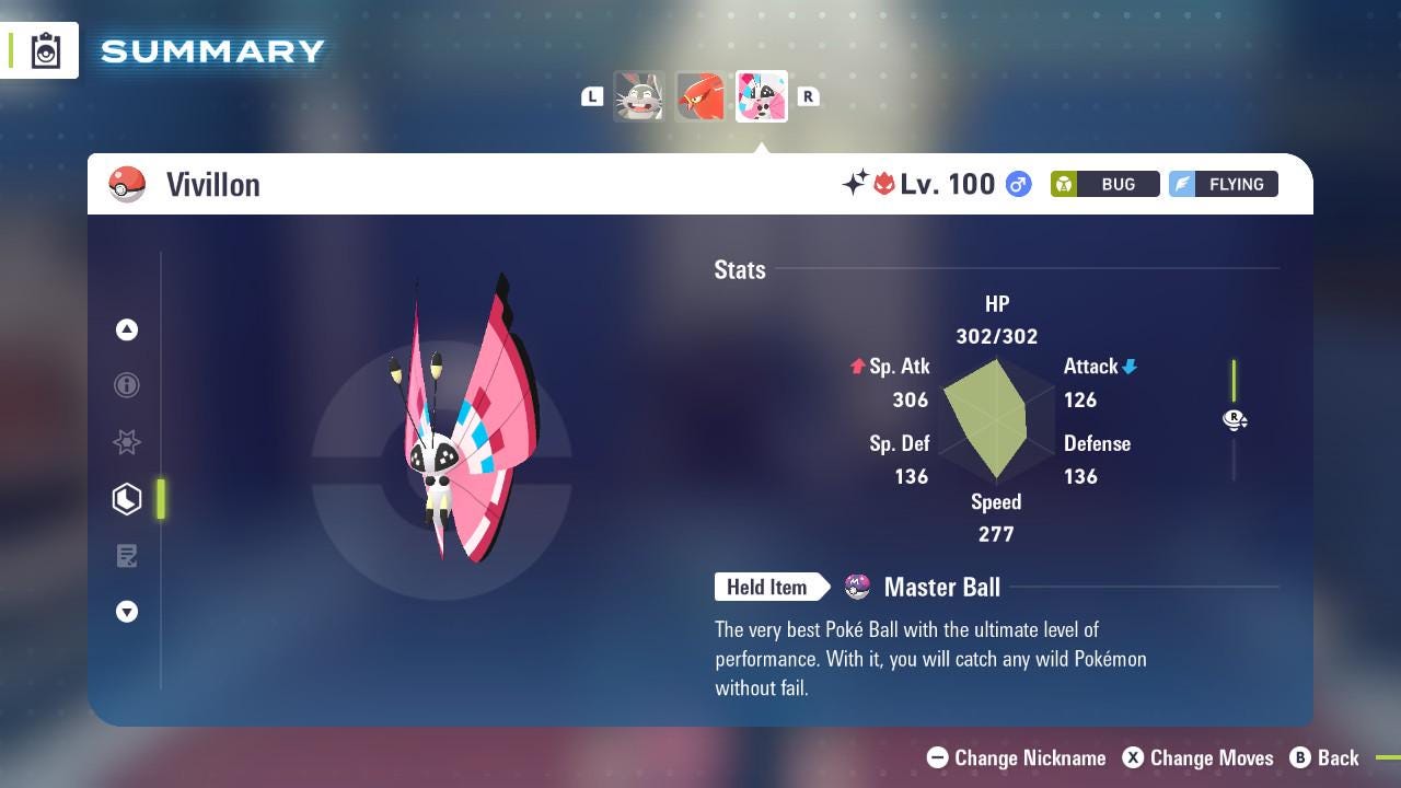 ALPHA SHINY 6IV Vivillon / Pokémon Legends ZA / 6IV Pokemon / Shiny Pokemon / Competitive / Fast Trade / Pokerus / Rare Pokemon