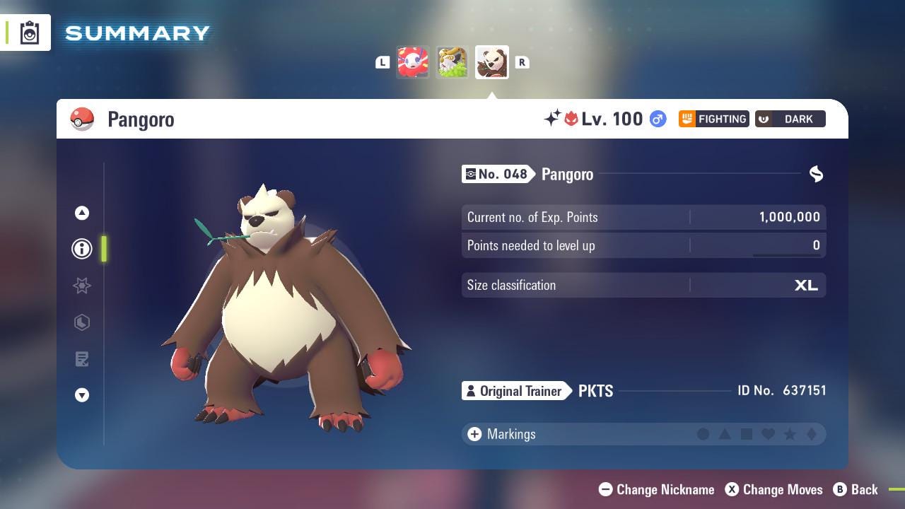 ALPHA SHINY 6IV Pangoro / Pokémon Legends ZA / 6IV Pokemon / Shiny Pokemon / Competitive / Fast Trade / Pokerus / Rare Pokemon