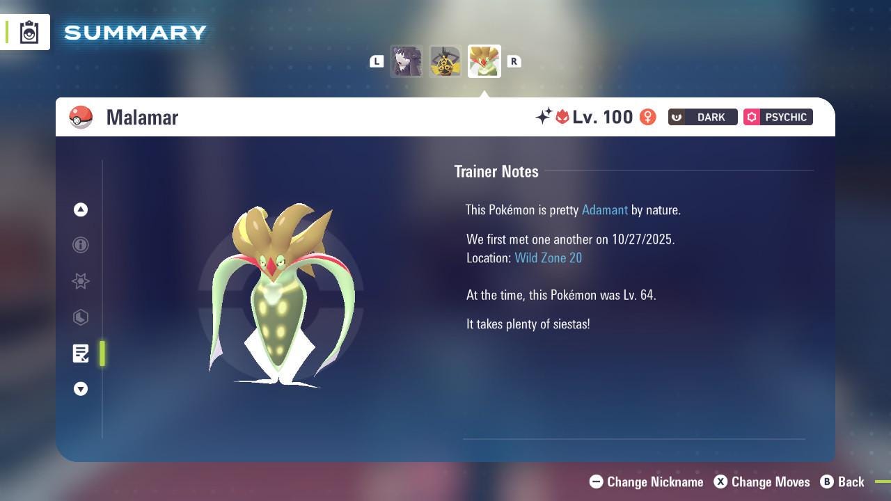 ALPHA SHINY 6IV Malamar / Pokémon Legends ZA / 6IV Pokemon / Shiny Pokemon / Competitive / Fast Trade / Pokerus / Rare Pokemon