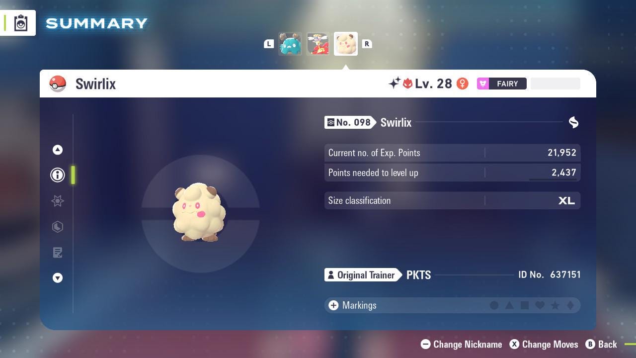ALPHA SHINY 6IV Swirlix / Pokémon Legends ZA / 6IV Pokemon / Shiny Pokemon / Competitive / Fast Trade / Pokerus / Rare Pokemon