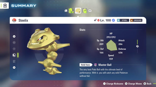 Pokemon Legends Z-A SHINY ALPHA 6IV Steelix / Competitive Set Battle Ready EV Trained / Shiny Pokemon / Customizable / Fast Trade /