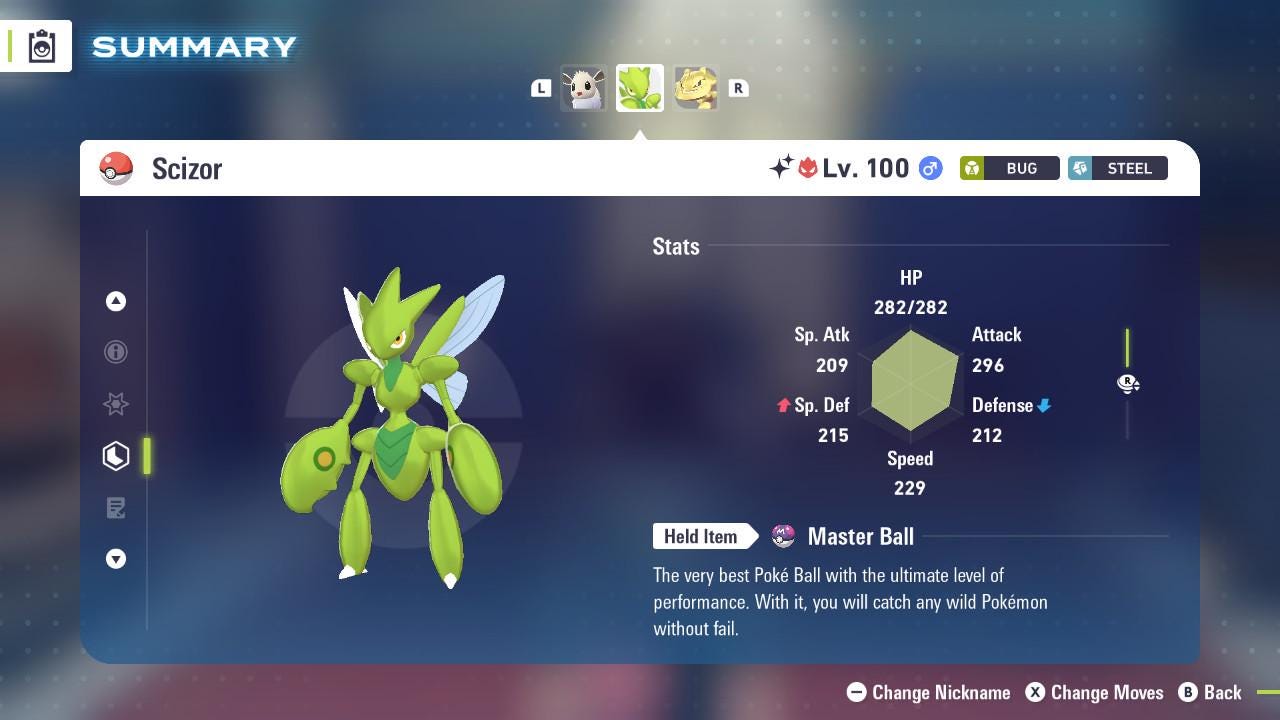 Pokemon Legends Z-A SHINY ALPHA 6IV Scizor / Competitive Set Battle Ready EV Trained / Shiny Pokemon / Customizable / Fast Trade /