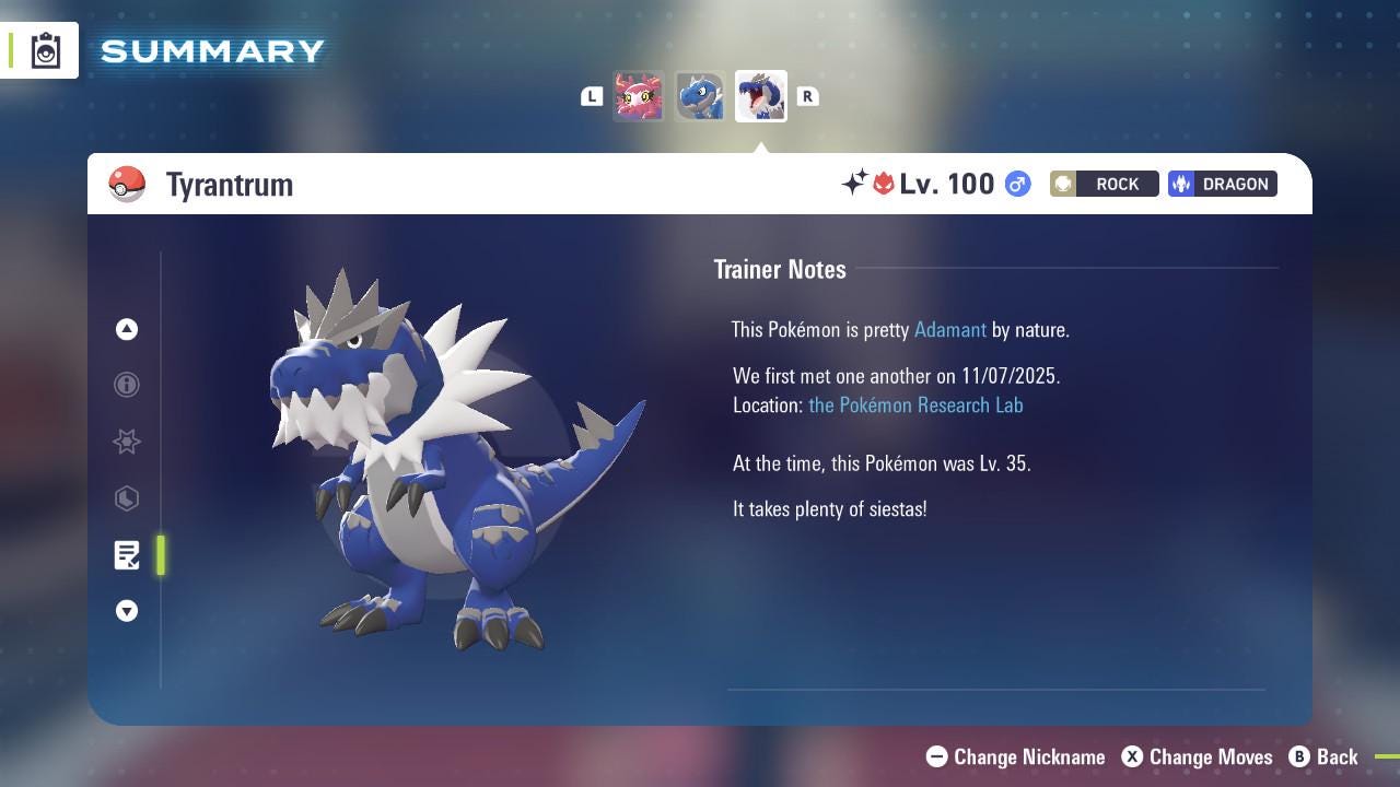 Pokemon Legends Z-A SHINY ALPHA 6IV Tyrantrum / Competitive Set Battle Ready EV Trained / Shiny Pokemon / Customizable / Fast Trade /