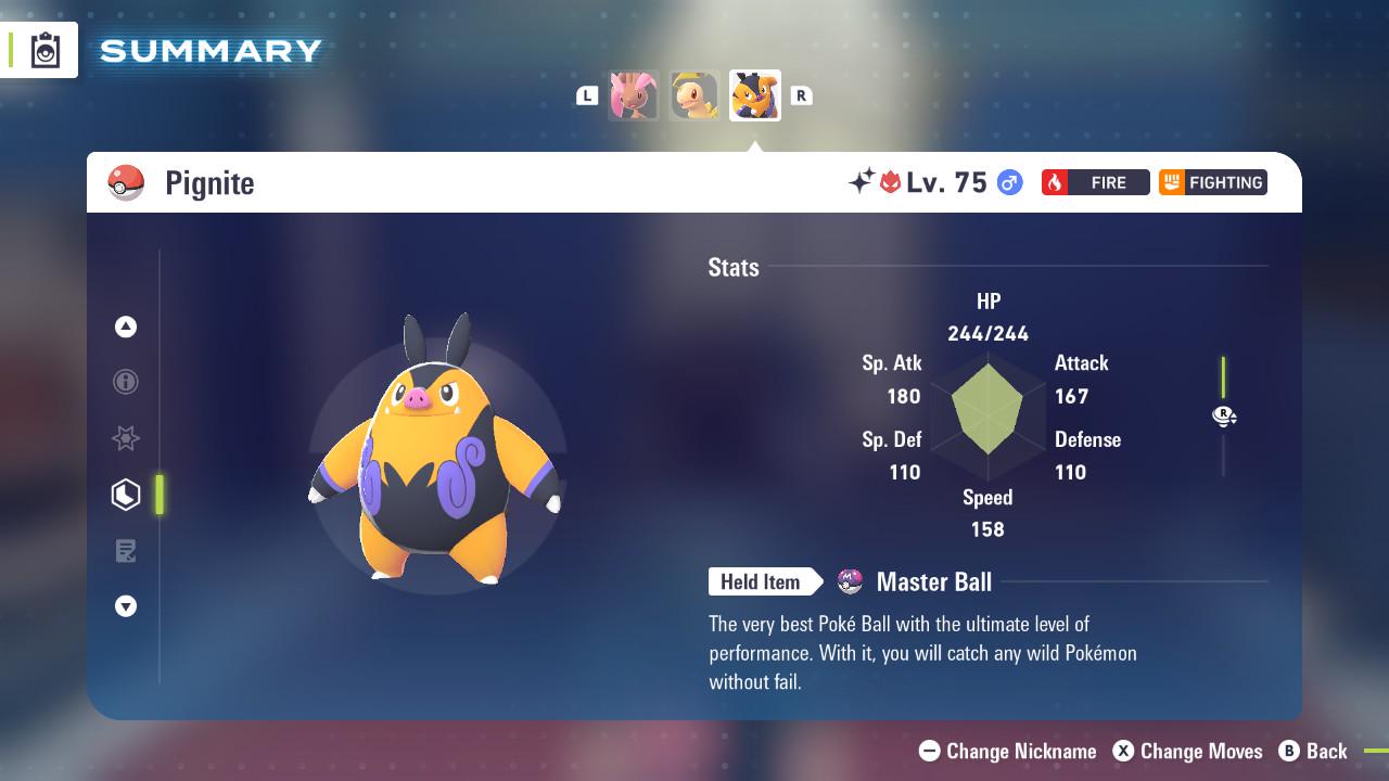 Pokemon Legends Z-A SHINY ALPHA 6IV Pignite / Competitive Set Battle Ready EV Trained / Shiny Pokemon / Customizable / Fast Trade /