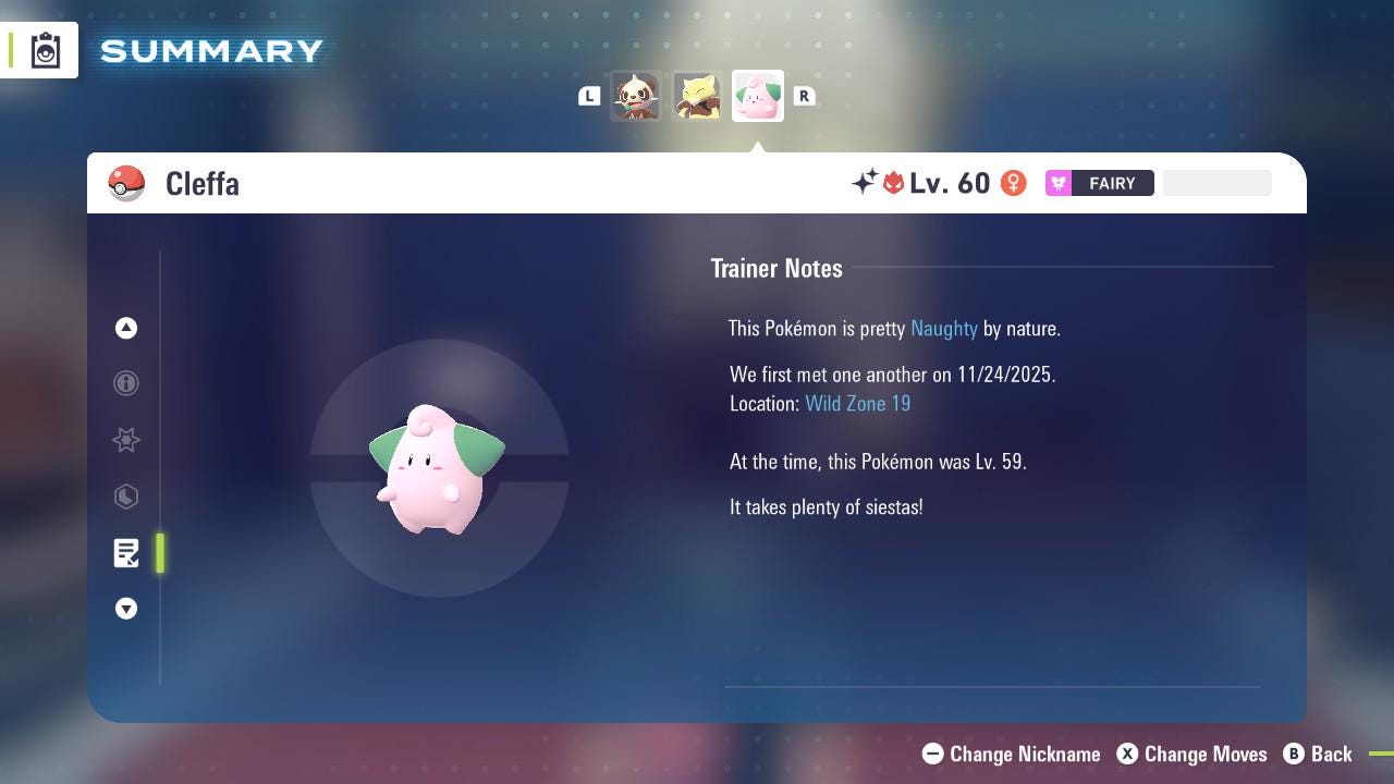 Pokemon Legends Z-A SHINY ALPHA 6IV Cleffa / Competitive Set Battle Ready EV Trained / Shiny Pokemon / Customizable / Fast Trade /