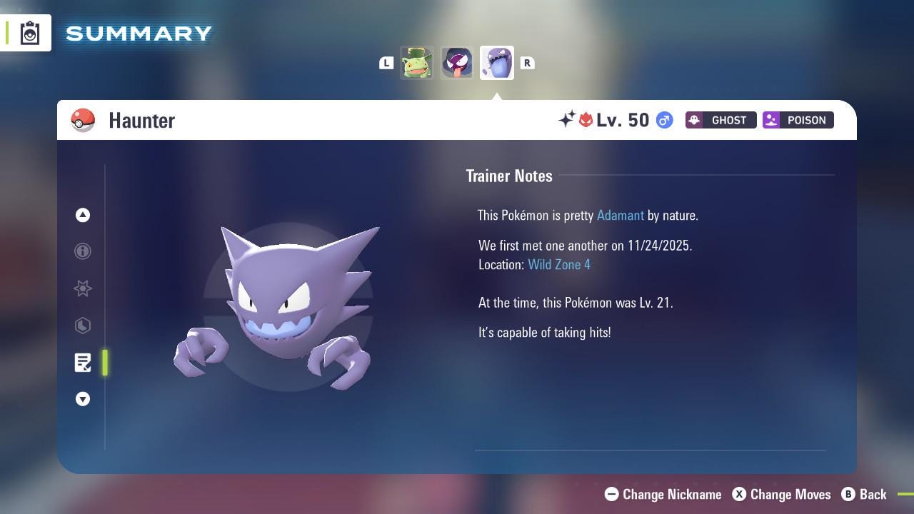 Pokemon Legends Z-A SHINY ALPHA 6IV Haunter / Competitive Set Battle Ready EV Trained / Shiny Pokemon / Customizable / Fast Trade /