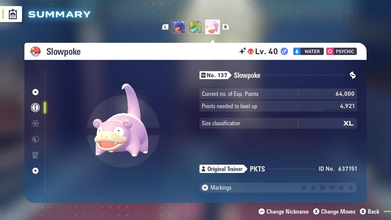 Pokemon Legends Z-A SHINY ALPHA 6IV Slowpoke / Competitive Set Battle Ready EV Trained / Shiny Pokemon / Customizable / Fast Trade /
