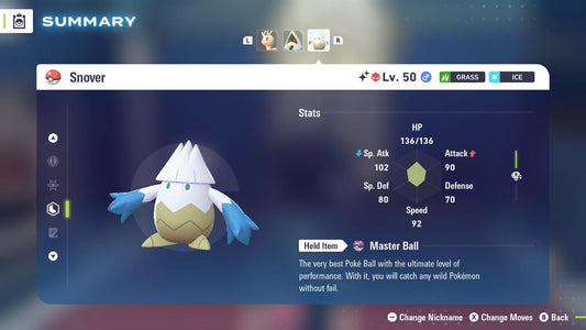 Pokemon Legends Z-A SHINY ALPHA 6IV Snover / Competitive Set Battle Ready EV Trained / Shiny Pokemon / Customizable / Fast Trade /
