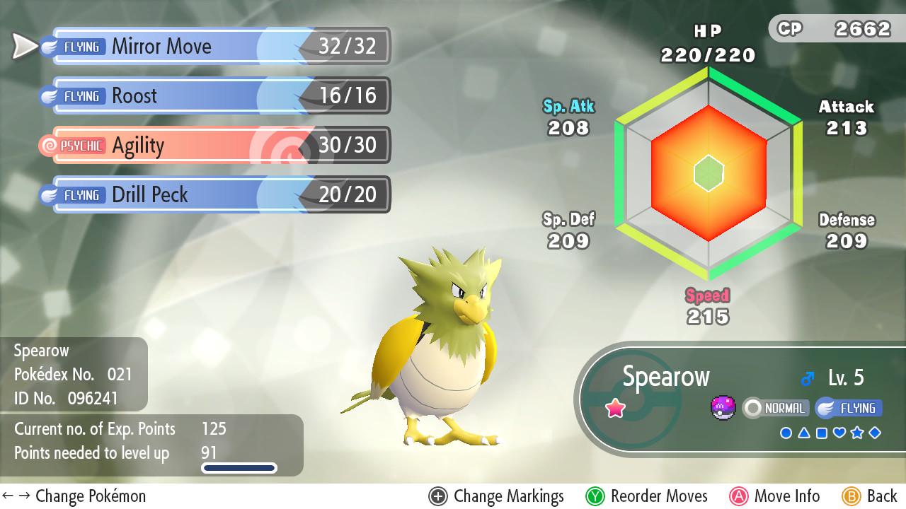 Spearow | Pokémon Let’s Go Pikachu and Let’s Go Eevee | Shiny 6IV | Competitive - Instant Delivery Trade