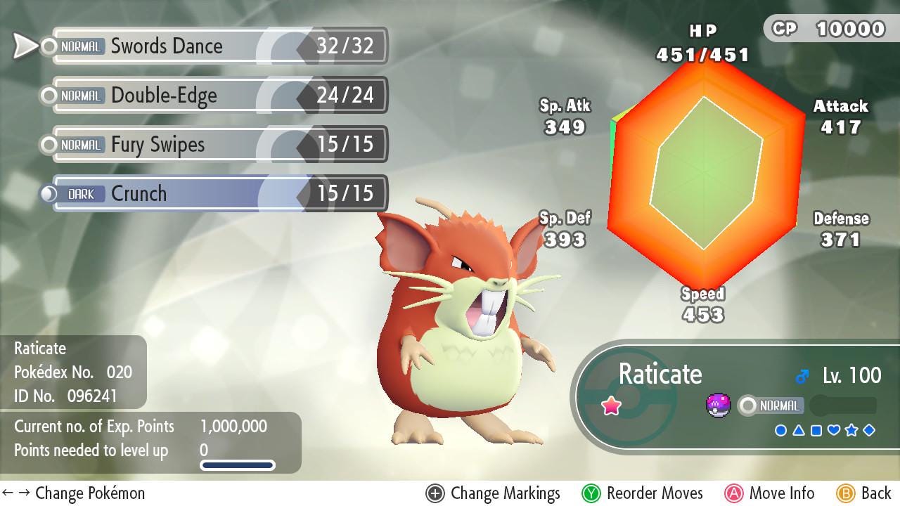 Raticate | Pokémon Let’s Go Pikachu and Let’s Go Eevee | Shiny 6IV | Competitive - Instant Delivery Trade