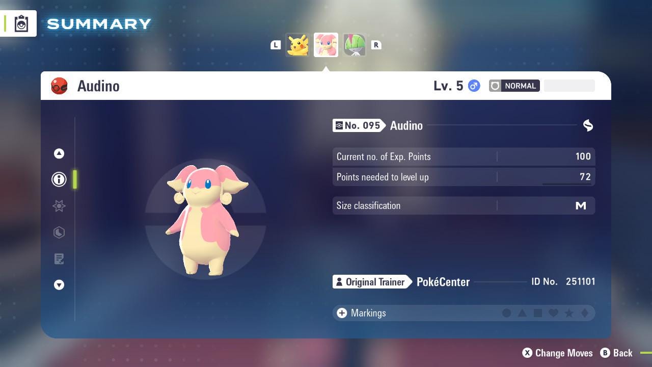 Pokemon Legends Z-A Non-Shiny 6IV AUDINO PokeCenter 251101 Center Birthday / Competitive Set Battle Ready EV Trained / Shiny Pokemon /