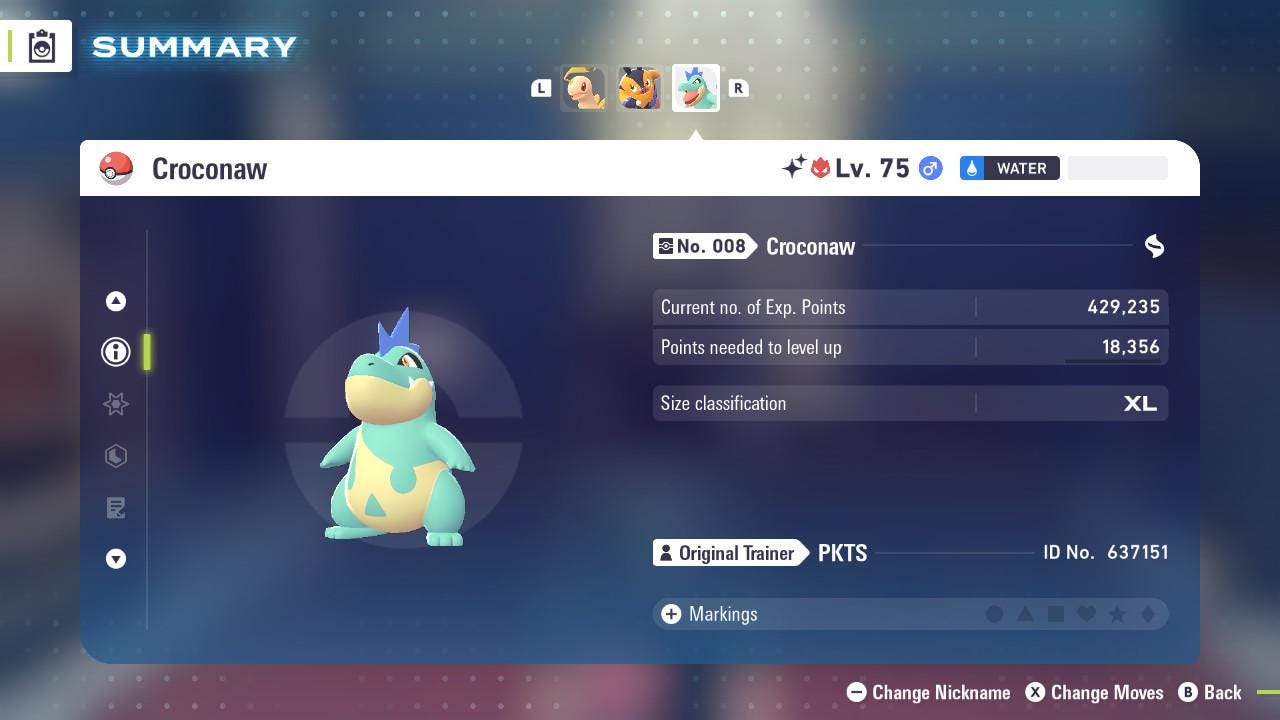 Pokemon Legends Z-A SHINY ALPHA 6IV Croconaw / Competitive Set Battle Ready EV Trained / Shiny Pokemon / Customizable / Fast Trade /